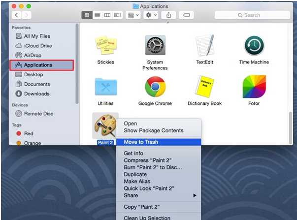 How to uninstall a application on mac